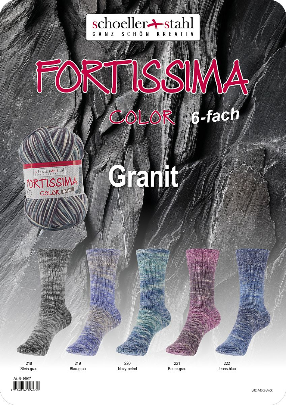 Fortissima Granit Color Schoeller Stahl Farbe 9999