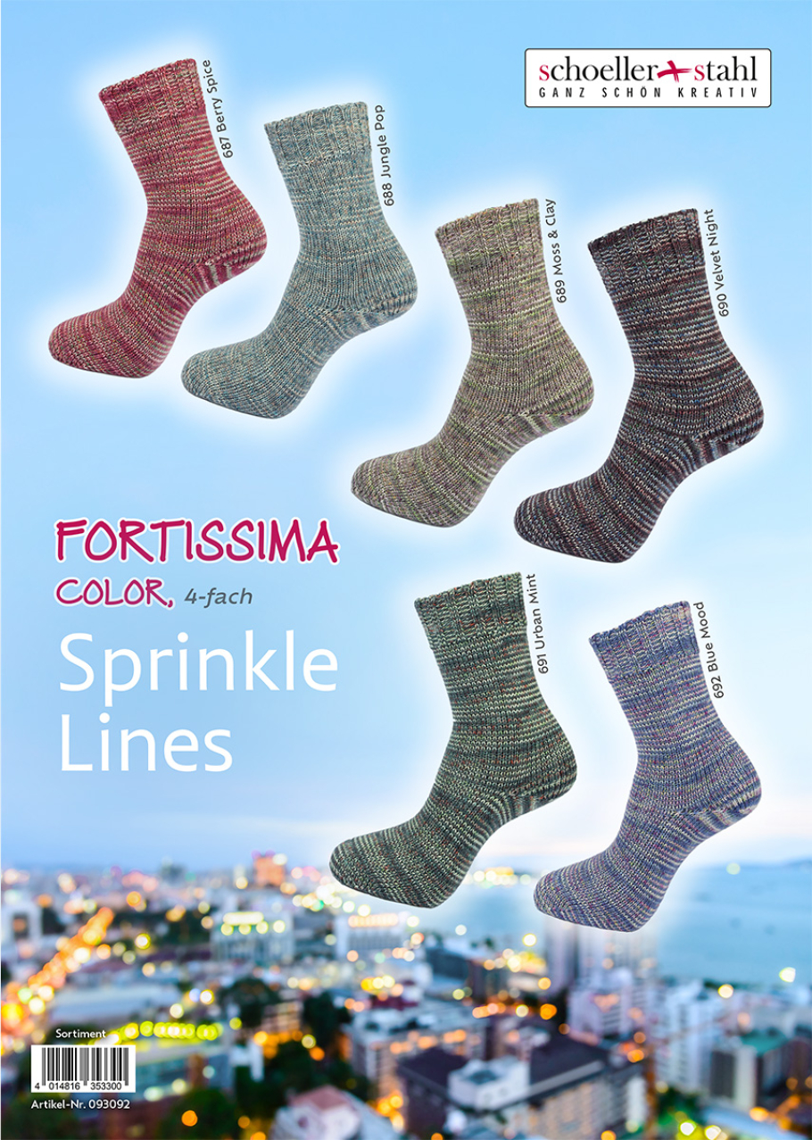 Fortissima Sprinkle Lines Schoeller-Stahl Farbe 9999