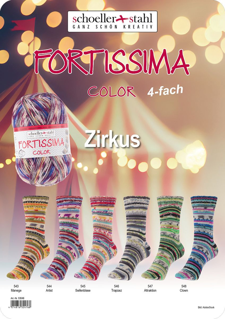 Fortissima Zirkus Color Schoeller Stahl Farbe 9999