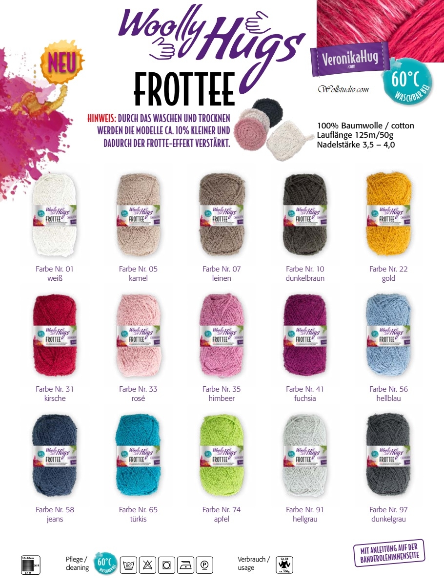 Frottee Woolly Hugs Farbe 999