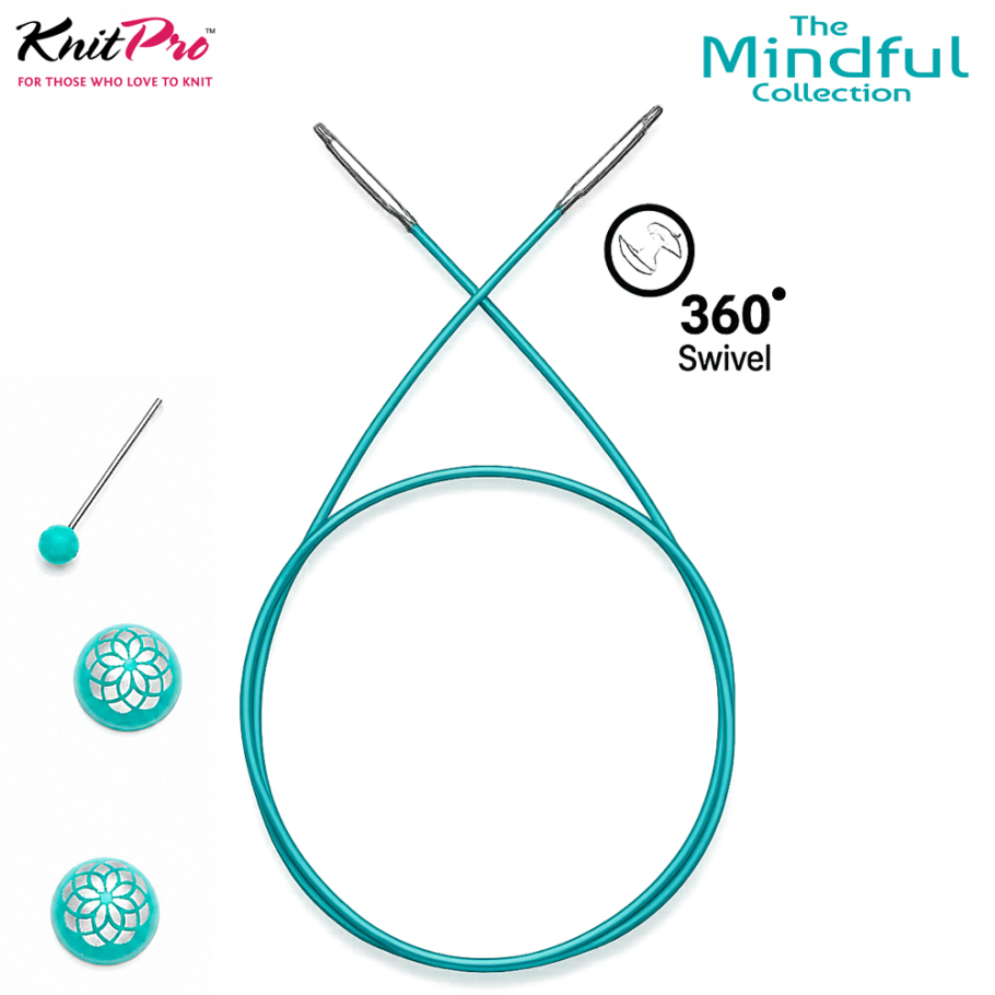 Knit Pro Mindful Nadelseile Edelstahl 360 Grad Farbe 9999
