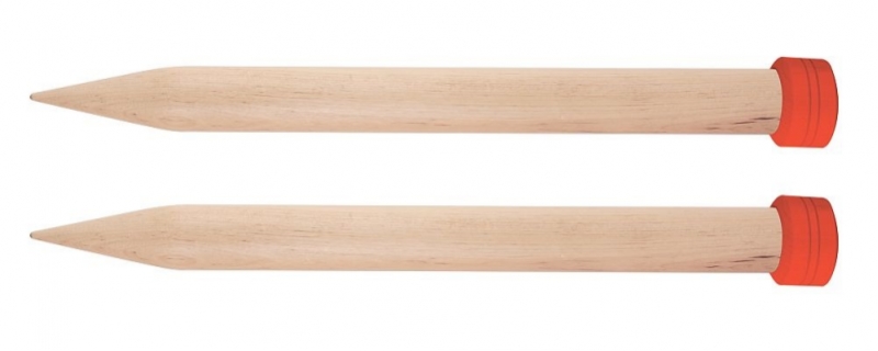 KnitPro Basix Jumbo Birch Jackenstricknadel 30cm 3