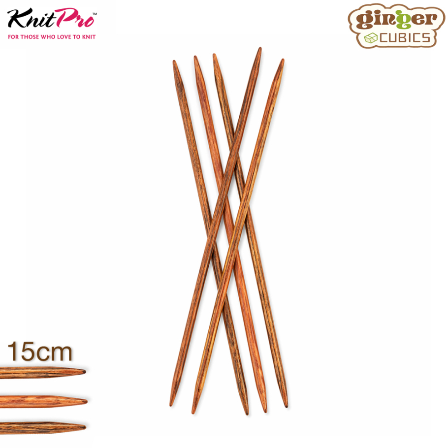 KnitPro Ginger Cubics Nadelspiele 15cm Farbe 9999