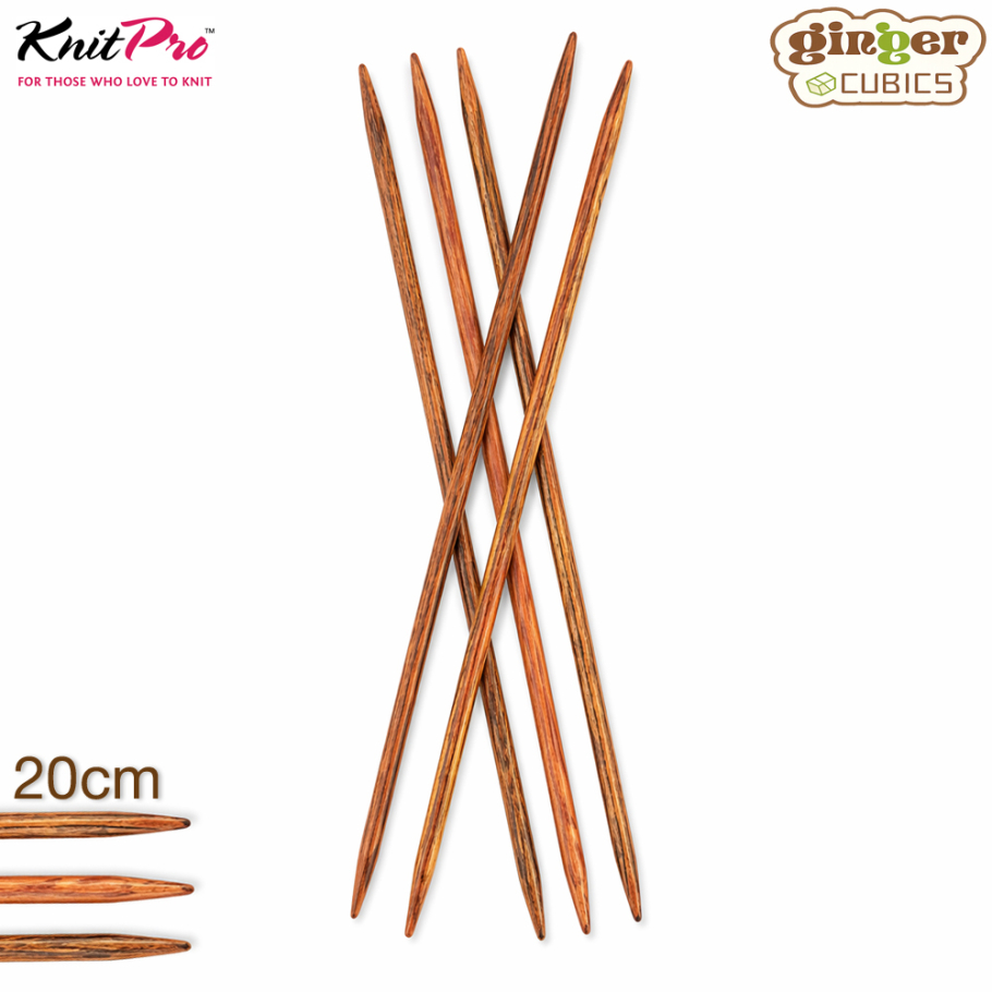KnitPro Ginger Cubics Nadelspiele 20cm Farbe 9999