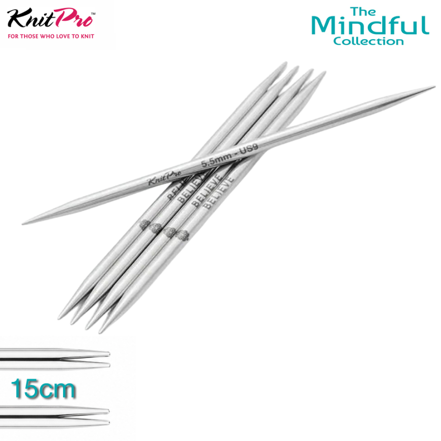 KnitPro Mindful Nadelspiel 15cm Farbe 9999