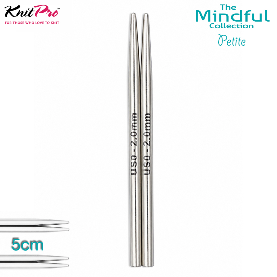 KnitPro Mindful Nadelspitzen Petite 5cm Farbe 9999