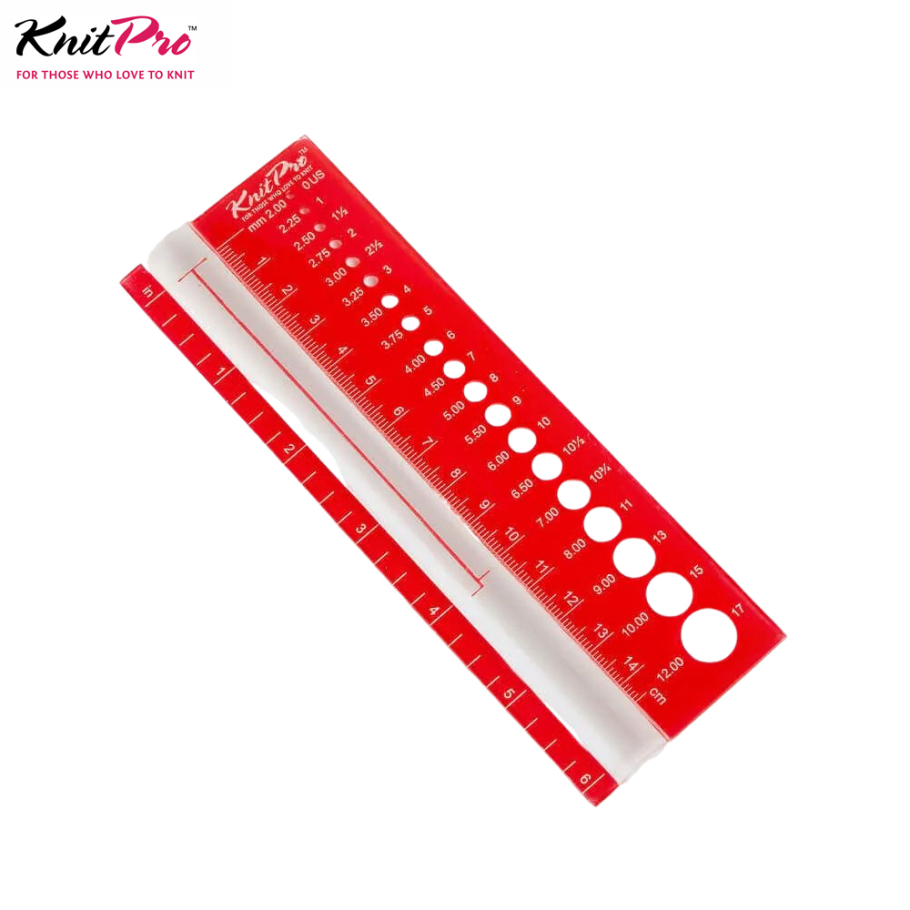KnitPro Nadelmass mit Lupe Farbe 9999