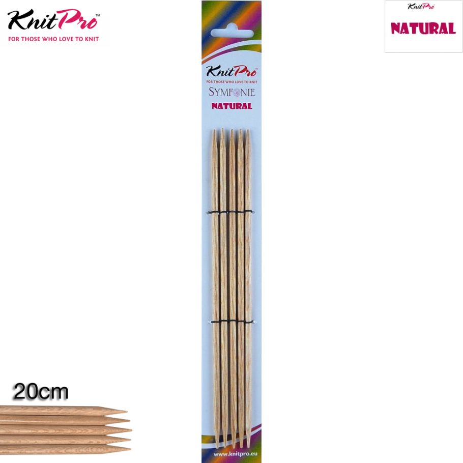 KnitPro Natural Design Holz Nadelspiel 20 Farbe 9999