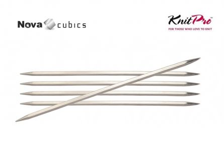 KnitPro Nova Cubics Metall Strumpfstricknadeln 15cm