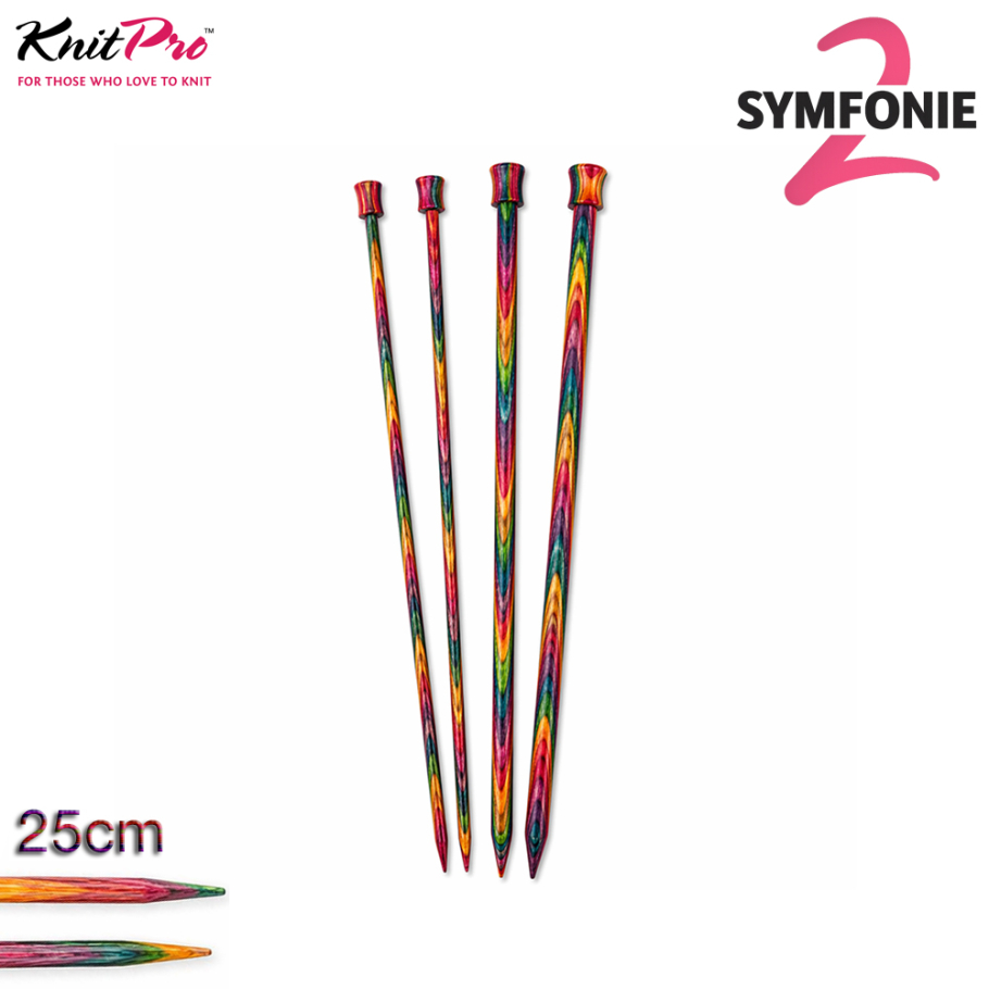 KnitPro Symfonie 2 Jackenstricknadeln 25cm Farbe 9999