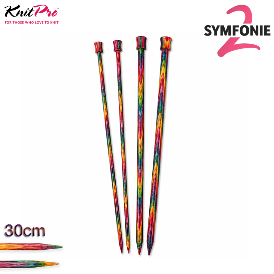 KnitPro Symfonie 2 Jackenstricknadeln 30cm Farbe 9999