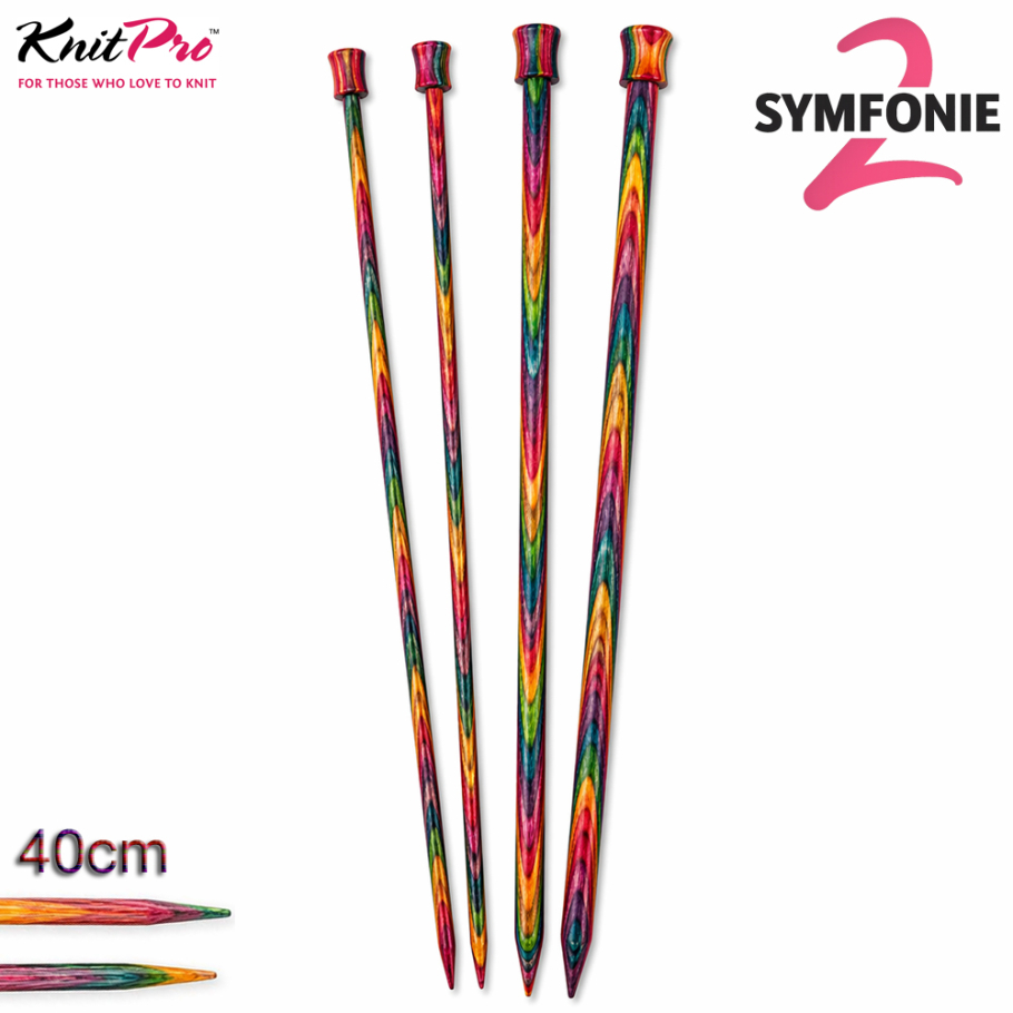 KnitPro Symfonie 2 Jackenstricknadeln 40cm Farbe 9999