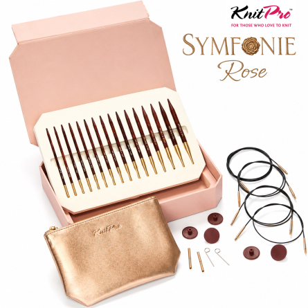KnitPro Symfonie Rose Nadelspiel Set 13cm