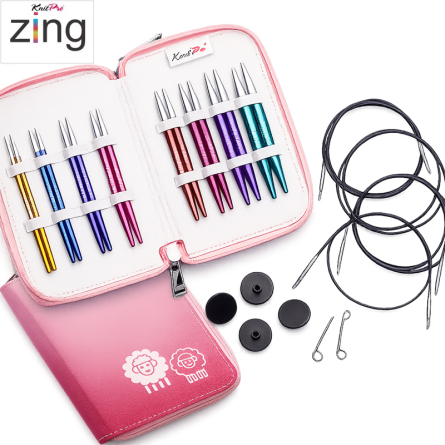KnitPro Zing Nadelspitzen Set Deluxe 10cm