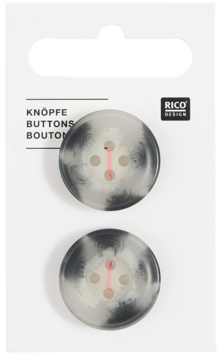 Knopf Beige Grau strukturiert 22mm