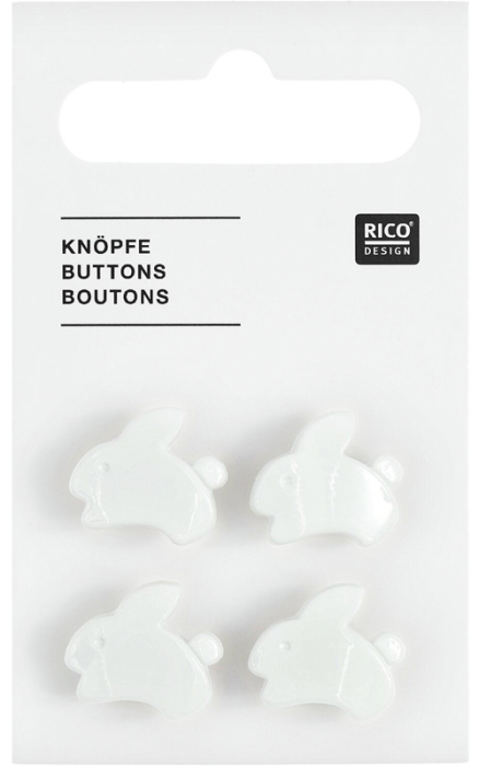 Knopf Hschen Weiss 15mm