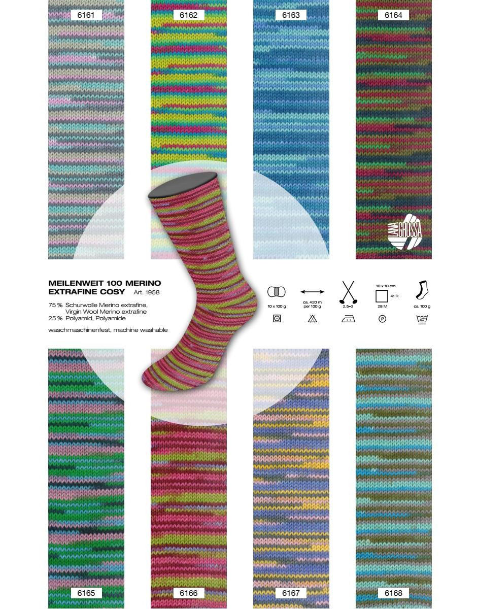 Meilenweit 100 Lana Grossa Merino Cosy Farbe 9999
