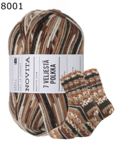 Novita 7 Veljest Polkka Sockenwolle Farbe 1