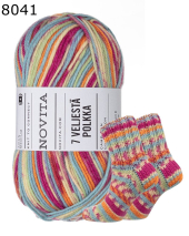 Novita 7 Veljest Polkka Sockenwolle Farbe 41