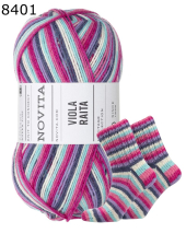 Novita Viola Raita Sockenwolle Farbe 8401