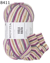 Novita Viola Raita Sockenwolle Farbe 8411