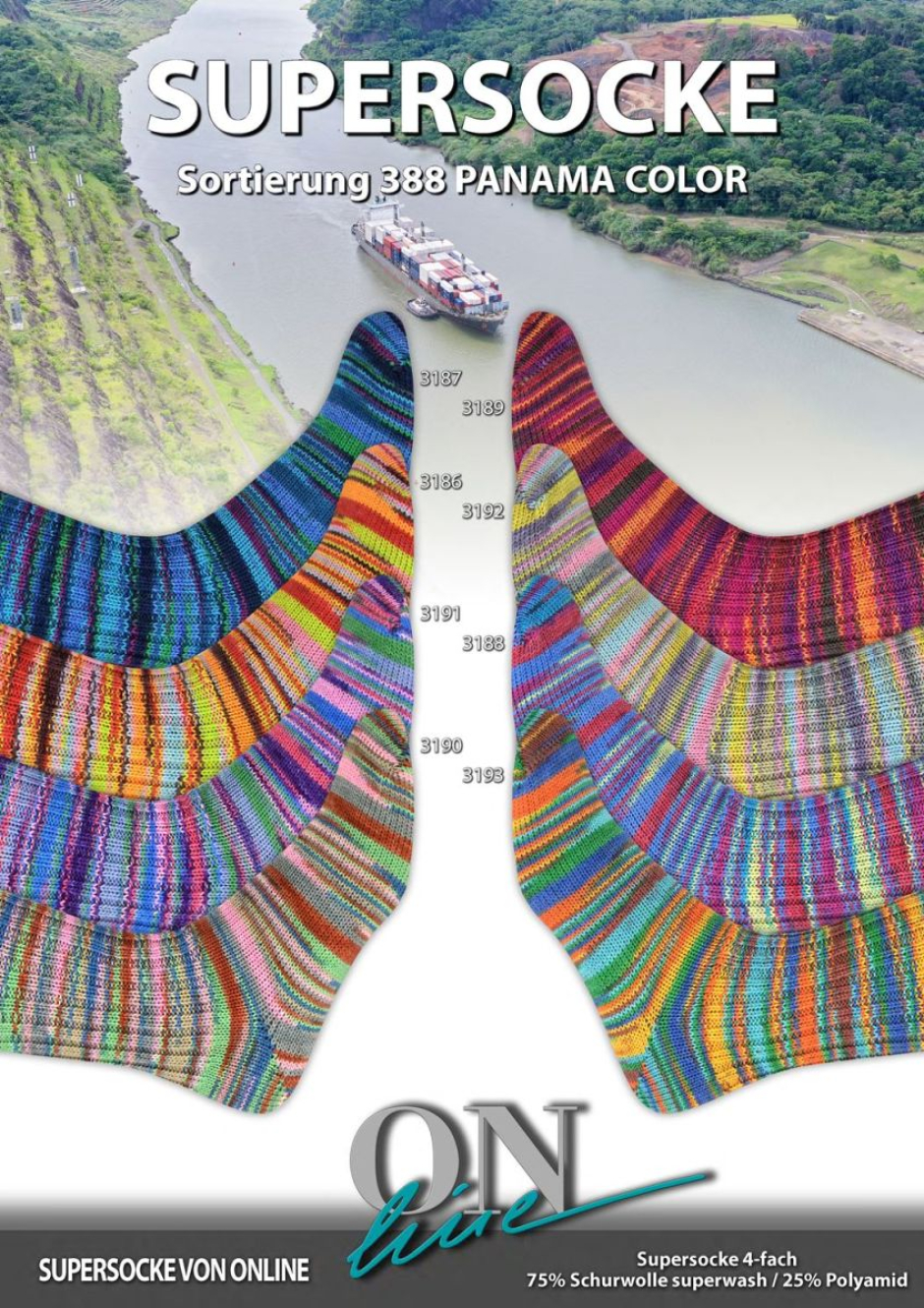 ONline Sockenwolle Supersocke 388 Panama Farbe 9999