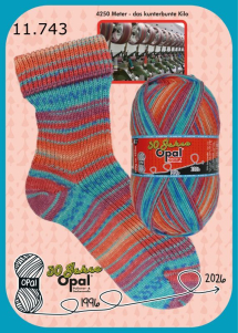 Opal 30 Jahre Sockenwolle Farbe 743