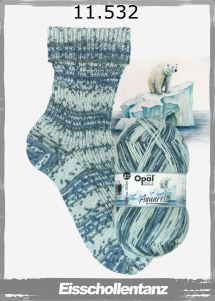 Opal Aquarell Sockenwolle Farbe 532