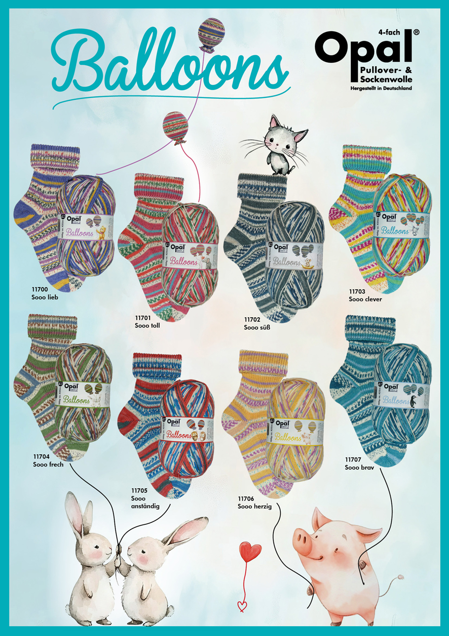 Opal Balloons Sockenwolle Farbe 9999