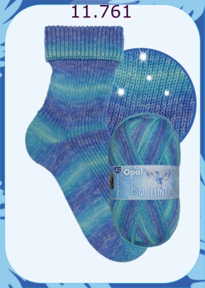 Opal Brillant Silbereffekt Sockenwolle Farbe 761