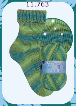 Opal Brillant Silbereffekt Sockenwolle Farbe 763