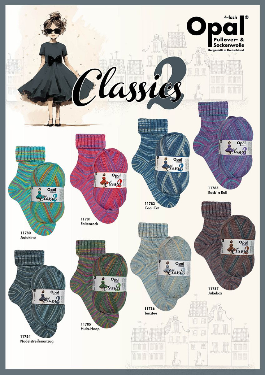 Opal Classics 2 Sockenwolle Farbe 9999