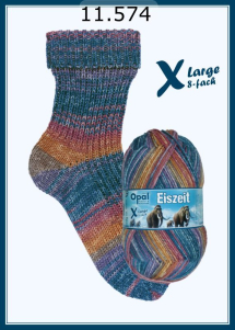 Opal Eiszeit Sockenwolle Farbe 574