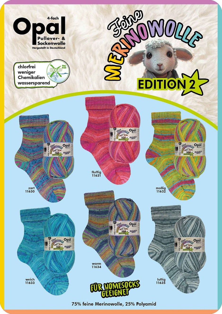 Opal Feine Merinowolle Edition 2 Farbe 9999