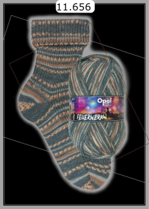 Opal Feuerwerk Sockenwolle Farbe 656