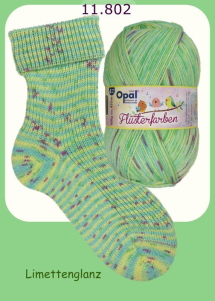 Opal Fl�sterfarben Sockenwolle Farbe 802
