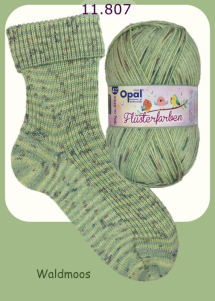 Opal Fl�sterfarben Sockenwolle Farbe 807