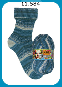 Opal Funky Sockenwolle Farbe 584