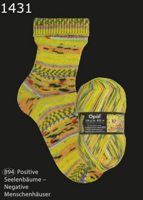 Opal Hundertwasser 1 Sockenwolle Farbe 1431