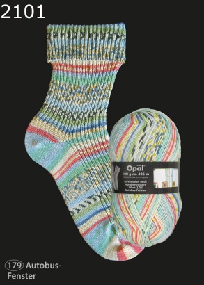 Opal Hundertwasser 2 Sockenwolle Farbe 2101