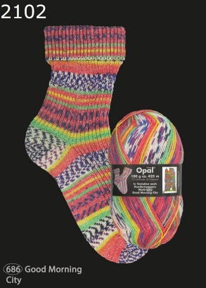Opal Hundertwasser 2 Sockenwolle Farbe 2102