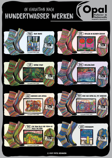 Opal Hundertwasser 4 Sockenwolle