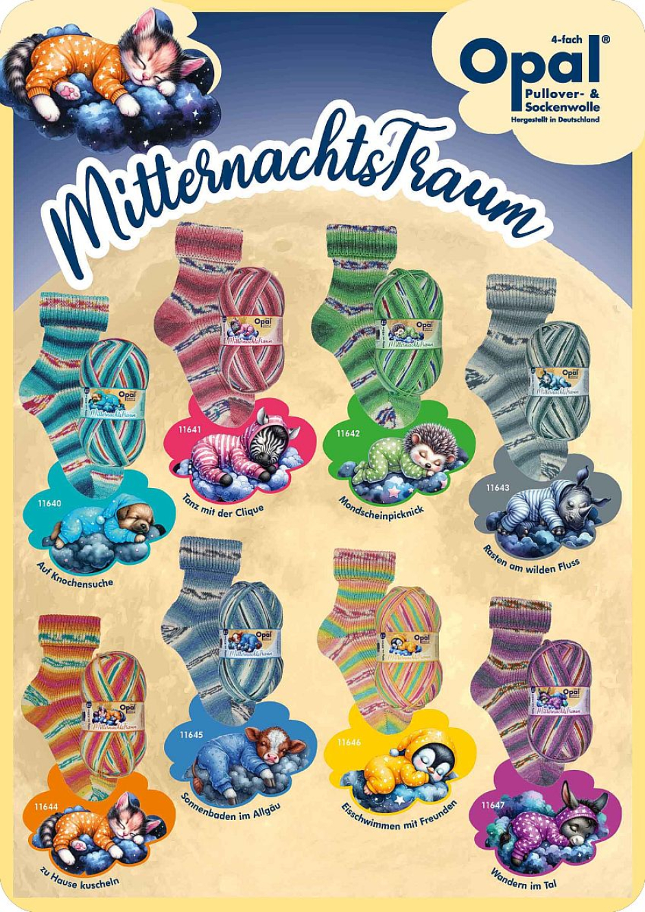 Opal Mitternachtstraum Sockenwolle Farbe 9999