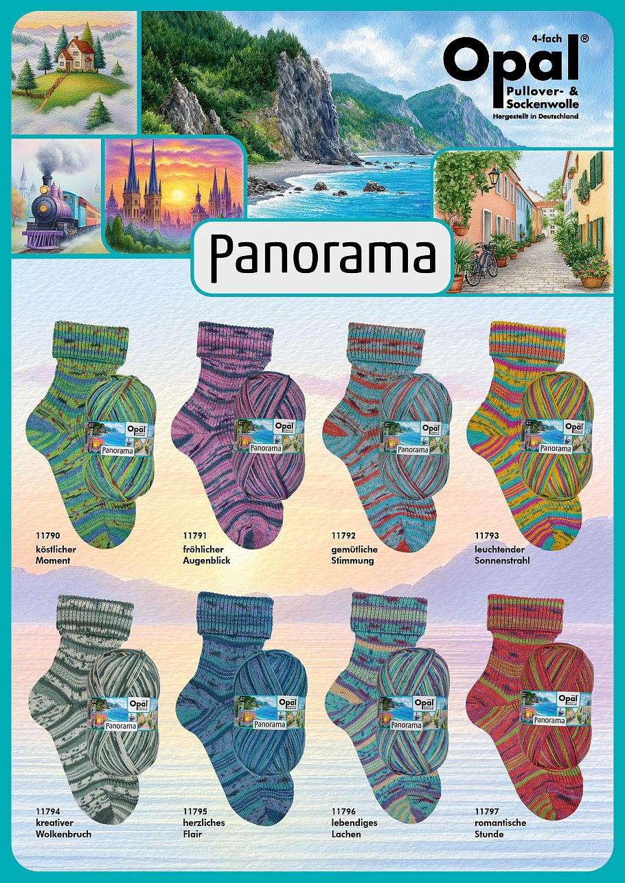 Opal Panorama Sockenwolle Farbe 9999