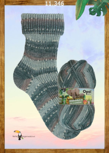 Opal Regenwald 19 Sockenwolle 6f Farbe 346