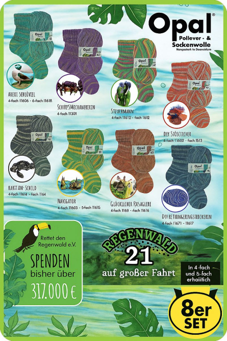 Opal Regenwald 21 im Set