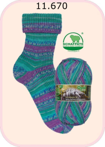Opal Schafpate 18 Sockenwolle Farbe 670