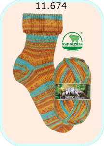 Opal Schafpate 18 Sockenwolle Farbe 674