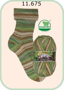 Opal Schafpate 18 Sockenwolle Farbe 675