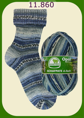 Opal Schafpate 6-fach Sockenwolle Farbe 860